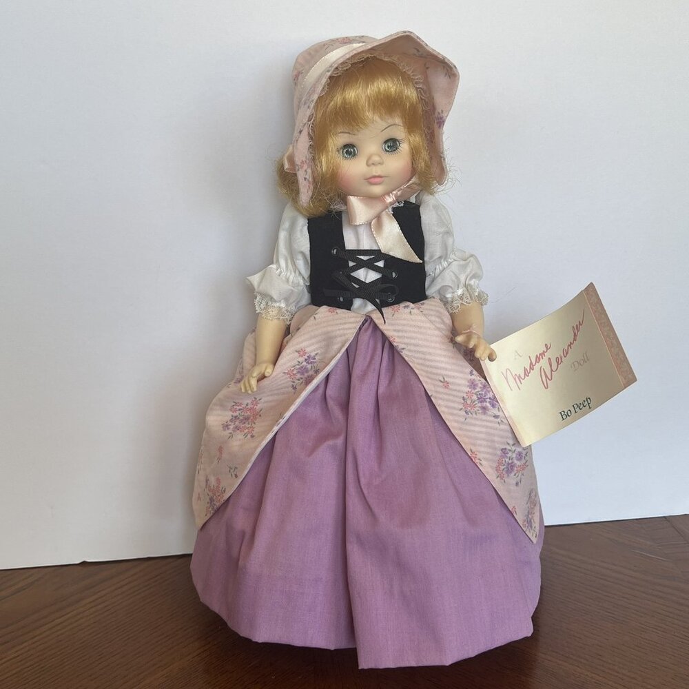 Madame Alexander Doll Bo Peep Vintage Vinyl Doll with Tag 13"